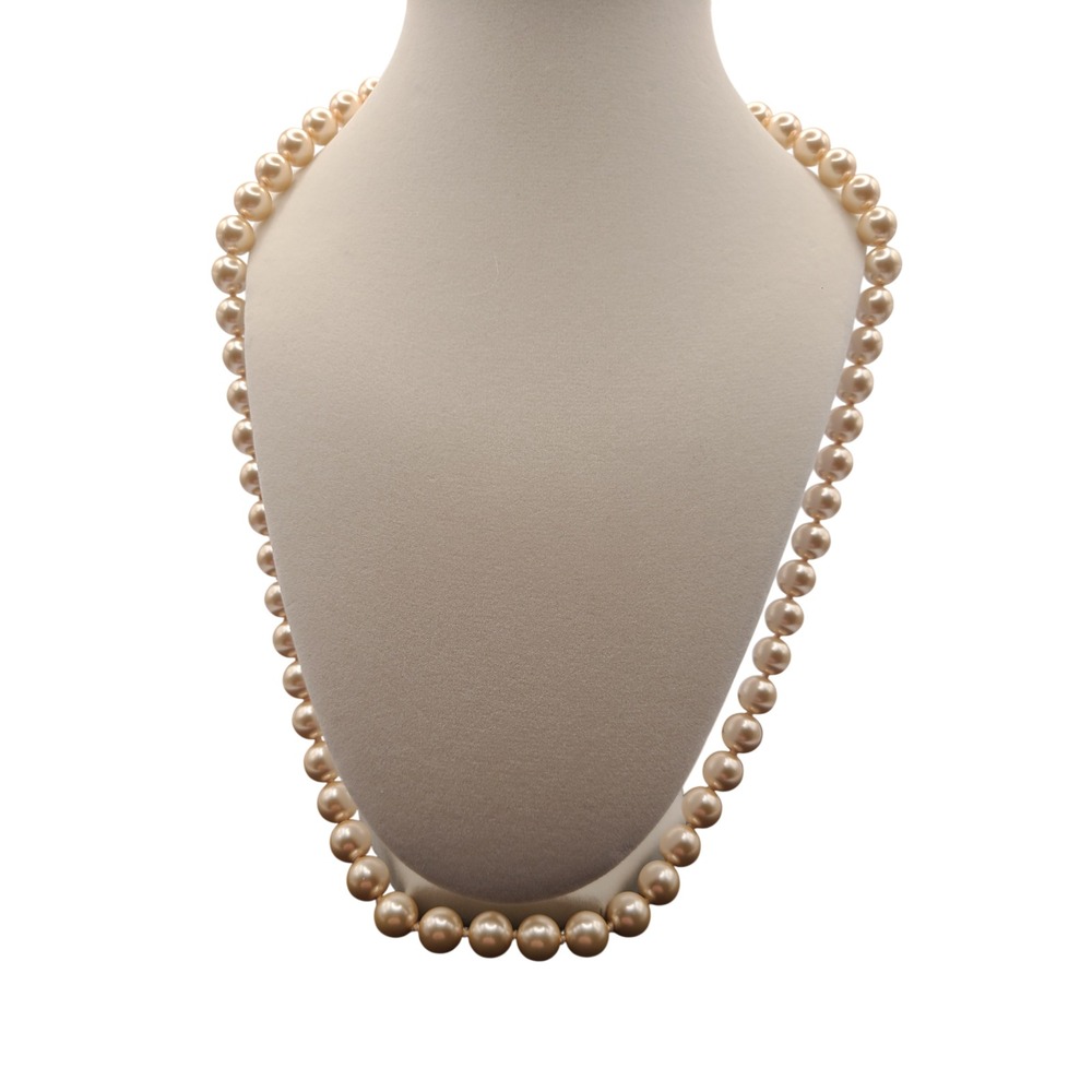 Vintage Joan Rivers Classics Collection Champagne Glass Pearl Necklace 26"